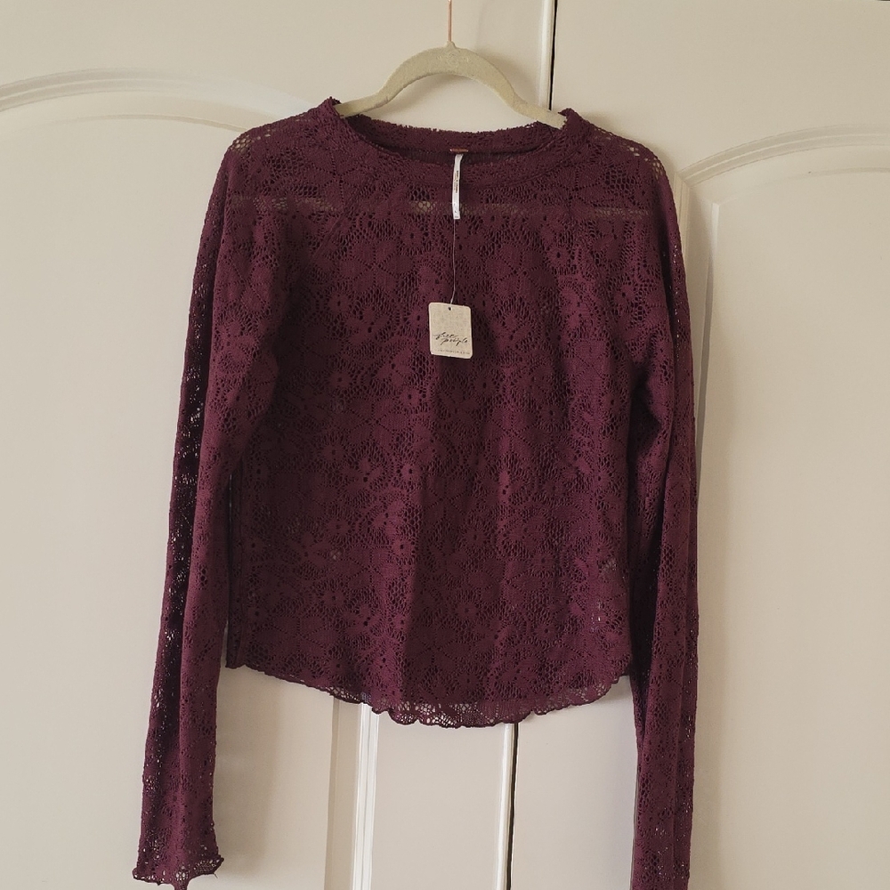 Free People Plum  Blouse